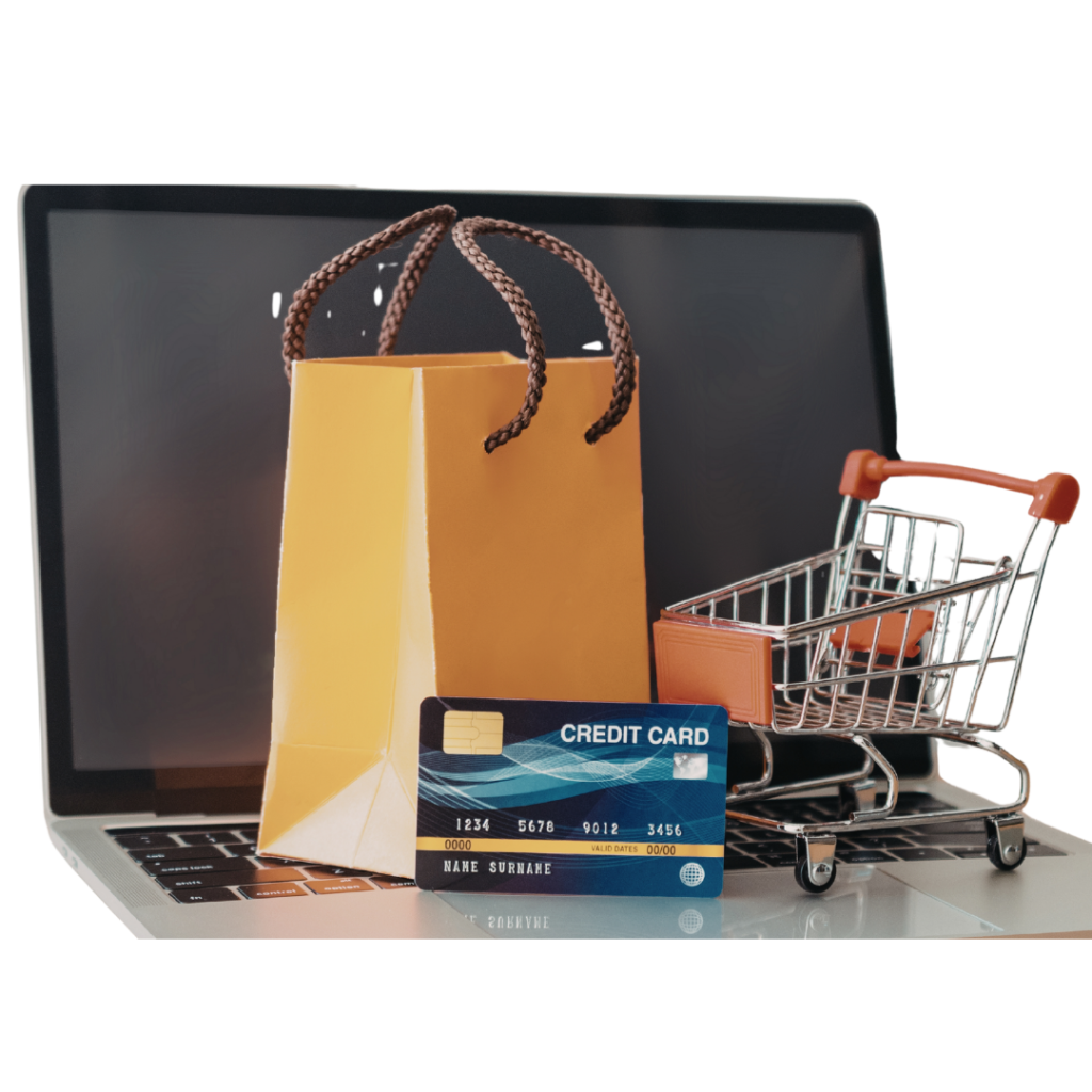 Credit Card Reconciliation process showing online business purchases, card payments, and financial transaction matching