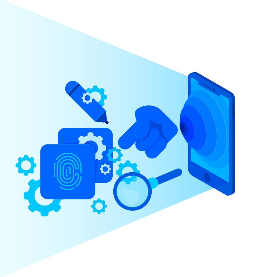 Illustration of connected business applications and system integration tools for restoring data connectivity and automation