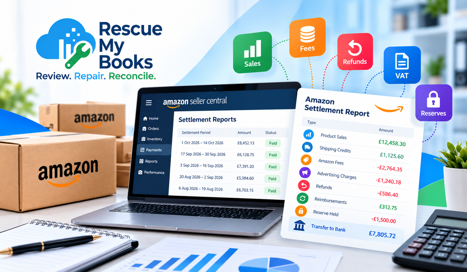 Amazon Settlement Report Finance Dashboard