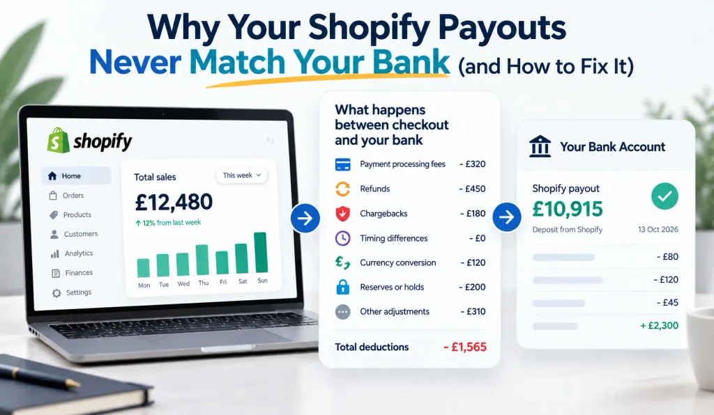 Why Your Shopify Payouts Never Match Your Bank and How to Fix It